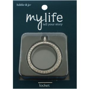 Tree Locket Plate Silver Tone My Life Pendant Tell Your Story Hildie & Jo 2 each